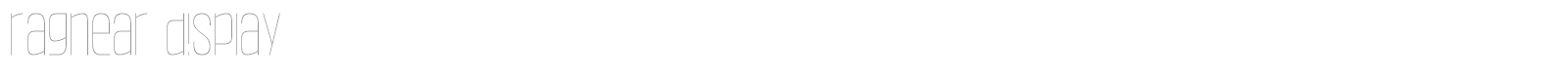 Ragnear Display font preview